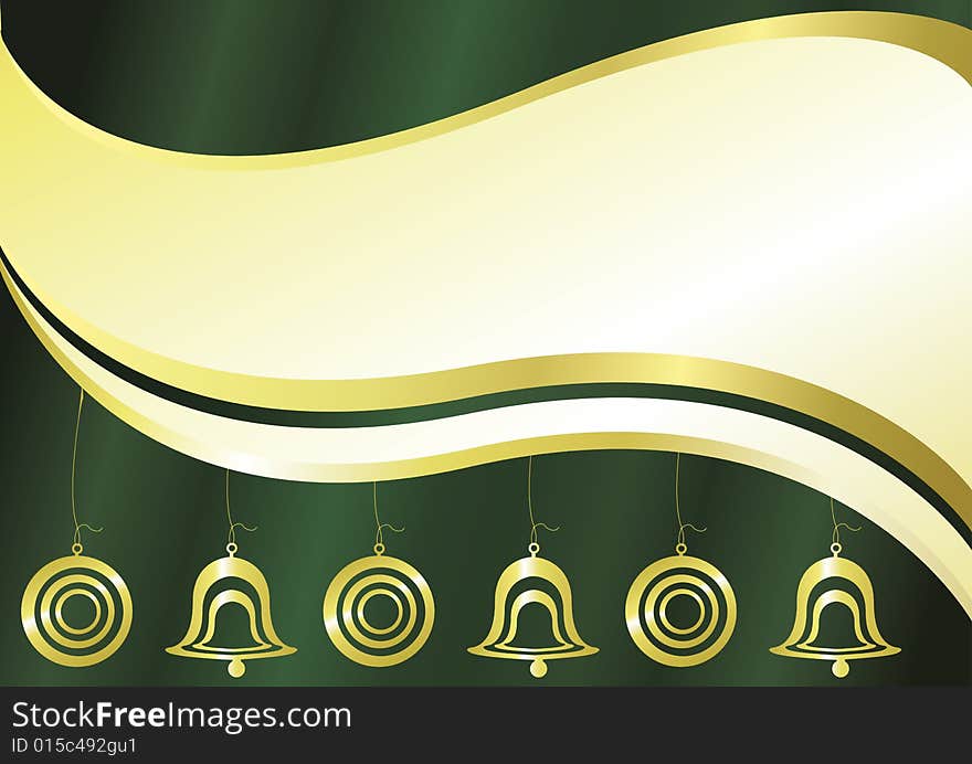 Abstract New Year's background with the stylized christmas-tree decorations