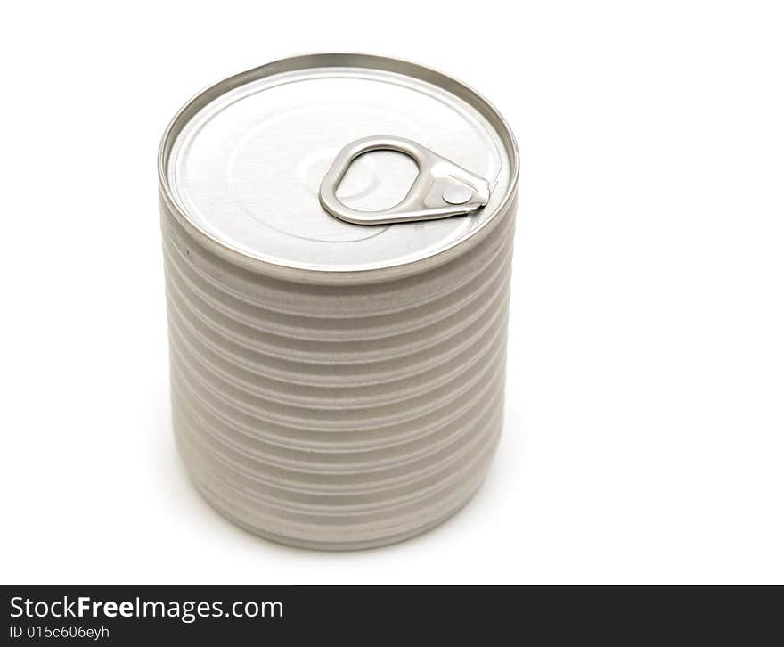 One tin on white background