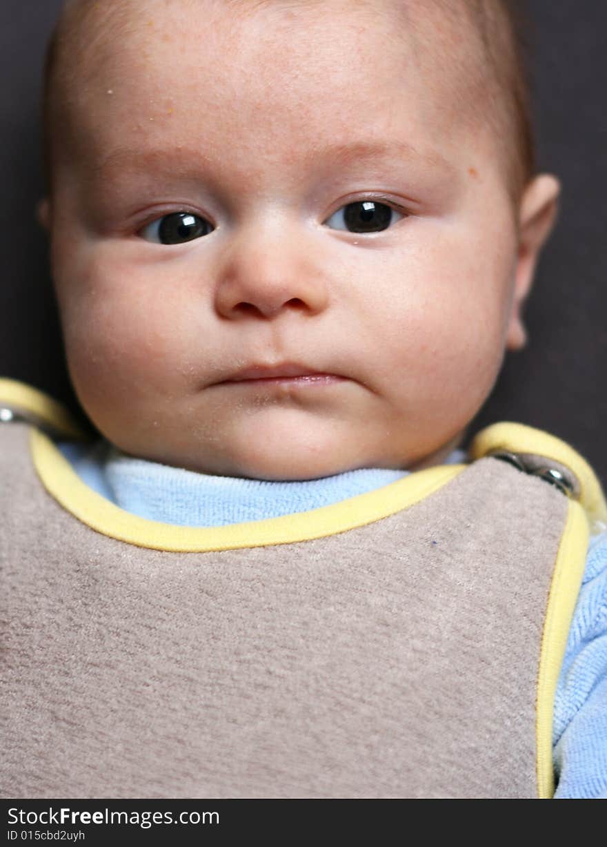 3 months old baby in bed