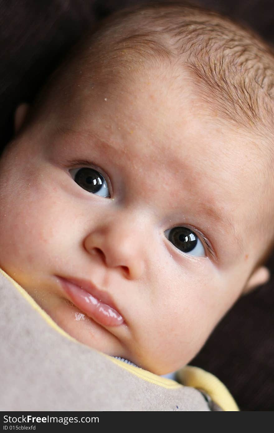 3 months old baby in bed