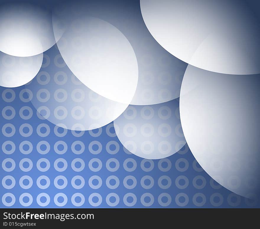 Abstract blue background with rings