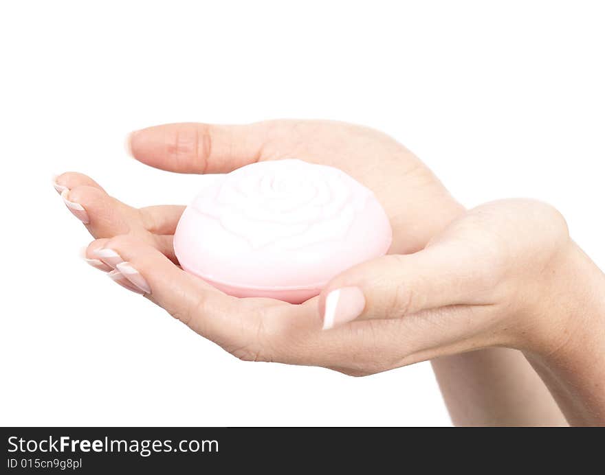 Woman S Hands Holding Soap