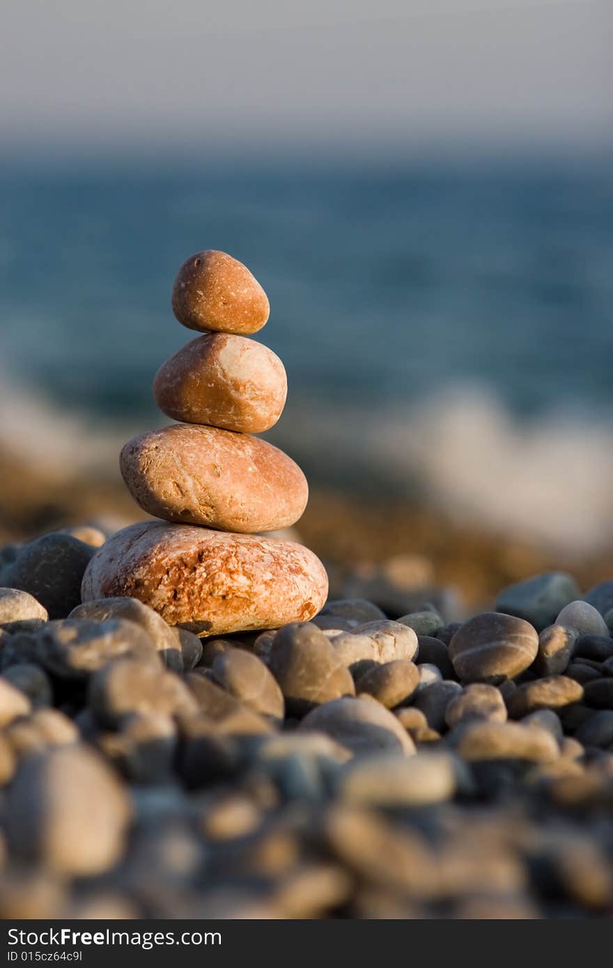 Stones on the sea