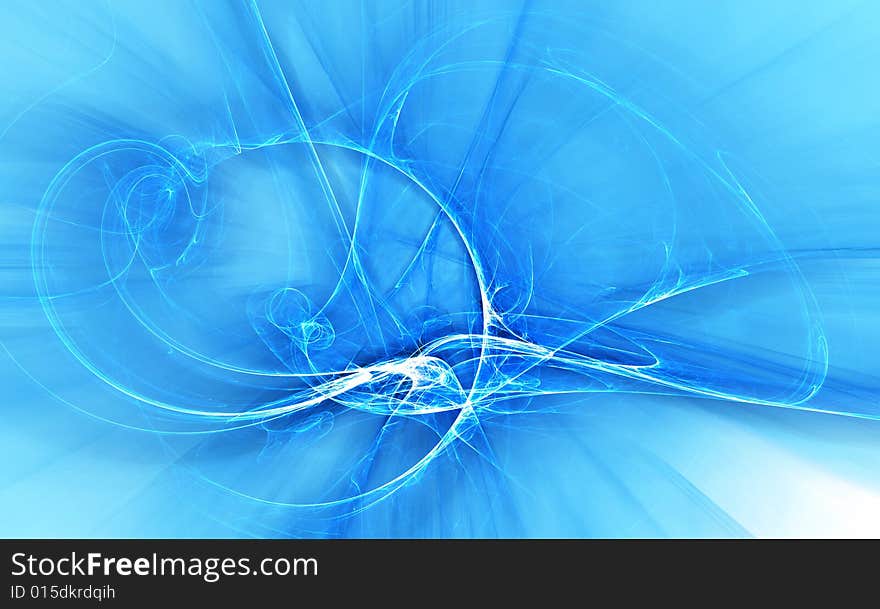 Abstract Blue Fractal Background Design. Abstract Blue Fractal Background Design