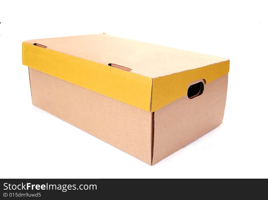 Cardboard box isolated on white background