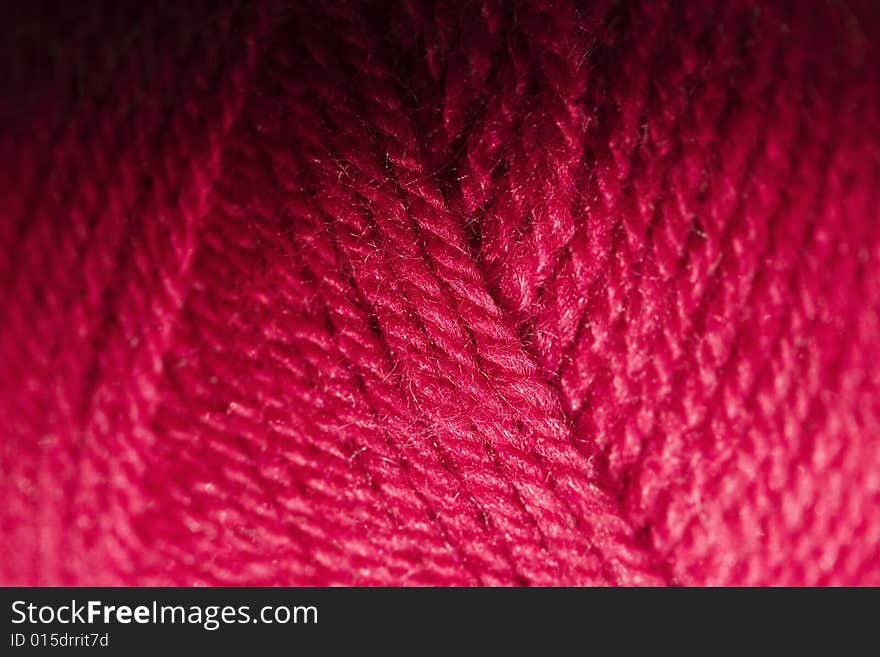 Close-up of red roll of yarn