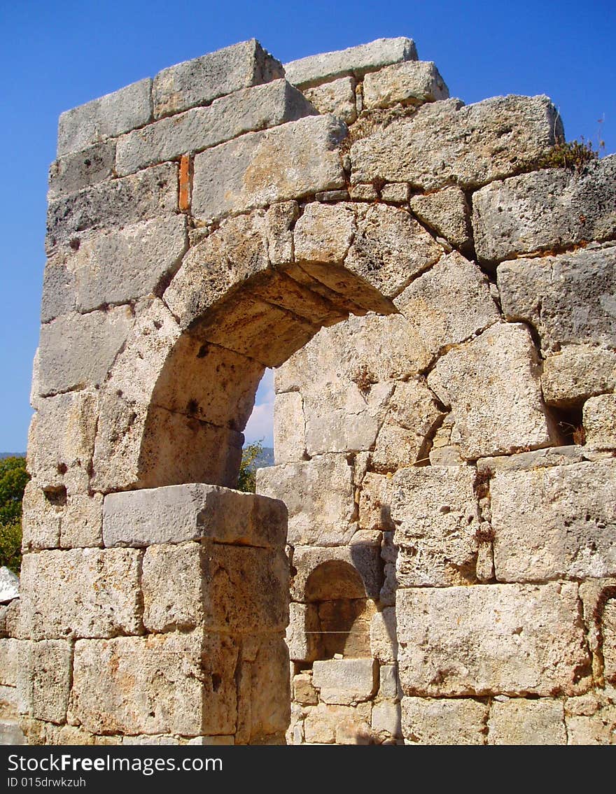 A wonderful glimpse of a ruin in Kaunos - Turkey