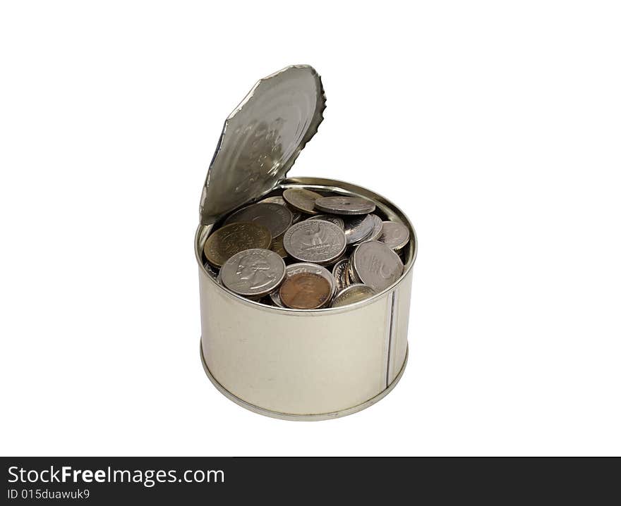 Tin With Coins