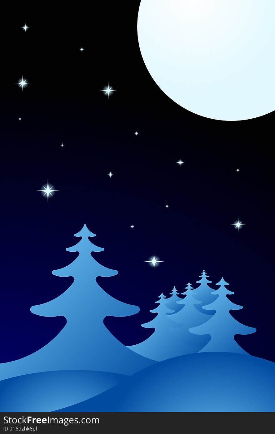 Vector illustration of Winter Night