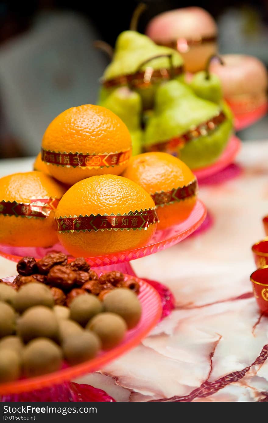 Fruits for traditional chinese praying