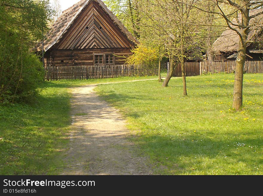 Path To The Old Fashioned House In The Village