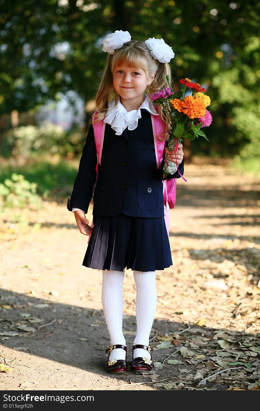 Girl with flowers