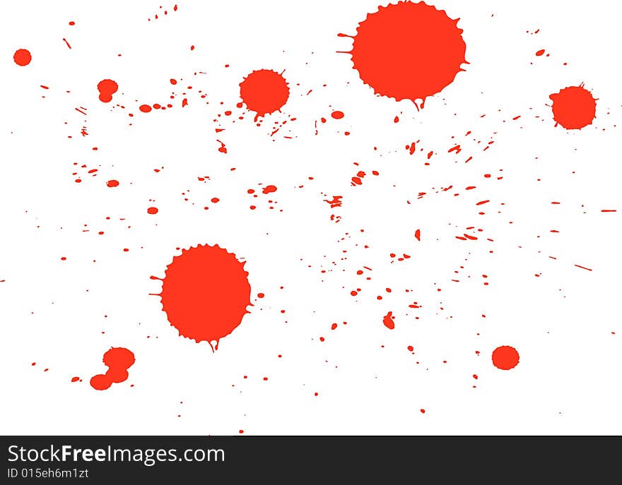 Splats with clipping path on isolated background