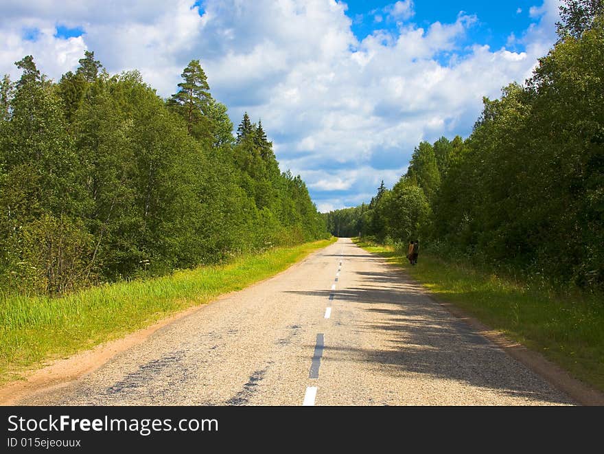 North land country landscape in Russia. North land country landscape in Russia