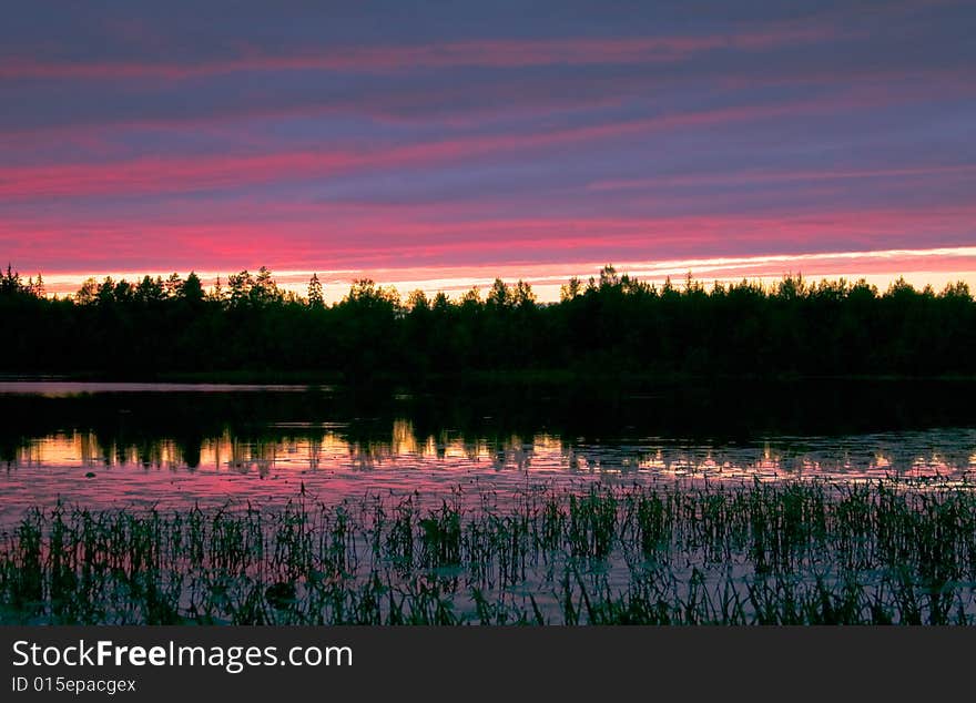 North land country landscape in Russia. North land country landscape in Russia