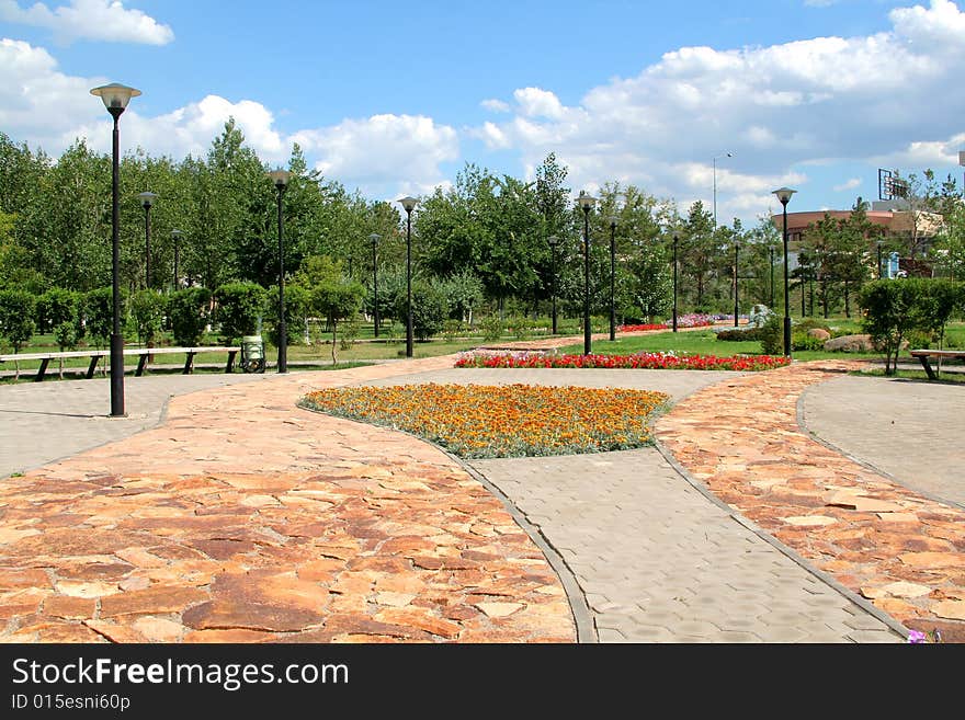 Pavestone Walkway in Astana sity park