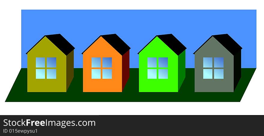 Colour Vector Small Houses