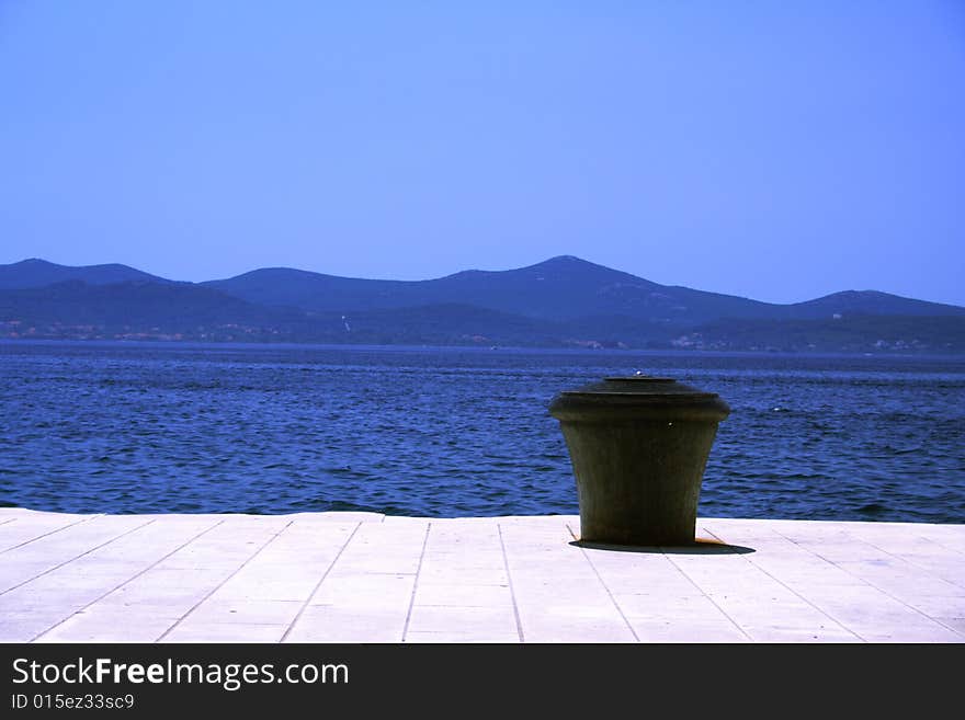 Blue sea and port in Zadar, Croatia. Blue sea and port in Zadar, Croatia