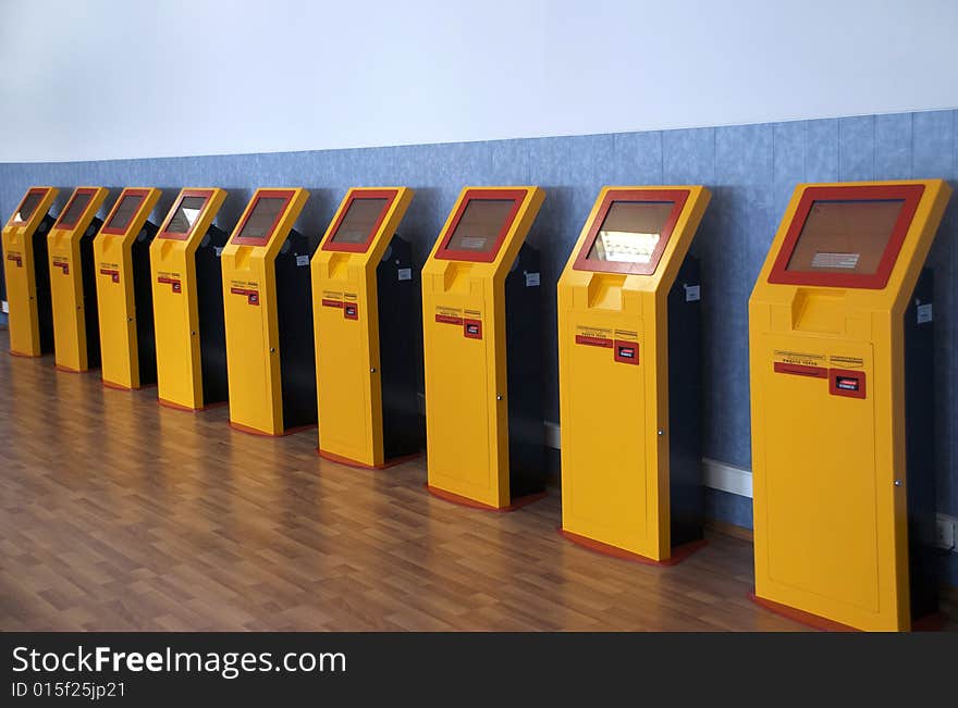 Automated Teller Machines at a shop. Automated Teller Machines at a shop