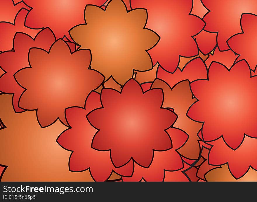 A Floral design abstract background, vector. A Floral design abstract background, vector