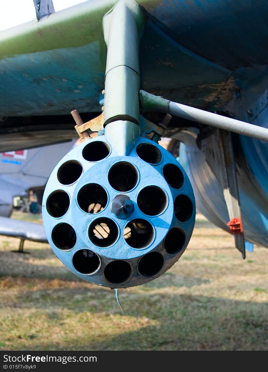 Chute of bullets battle airplane colored photo