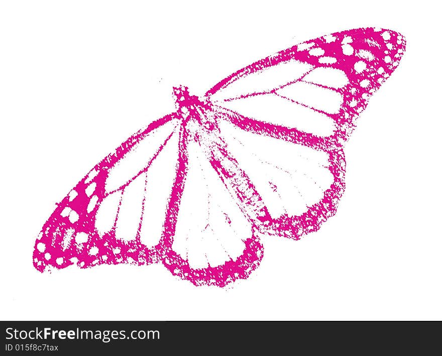 Vector of pink imprint isolated on white. Vector of pink imprint isolated on white