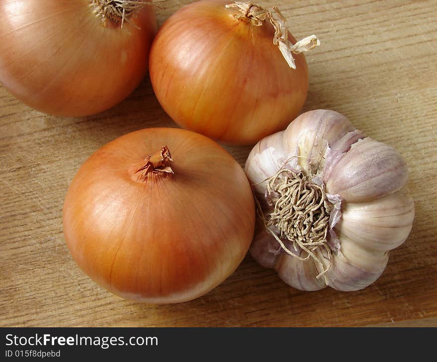 Onions and garlic