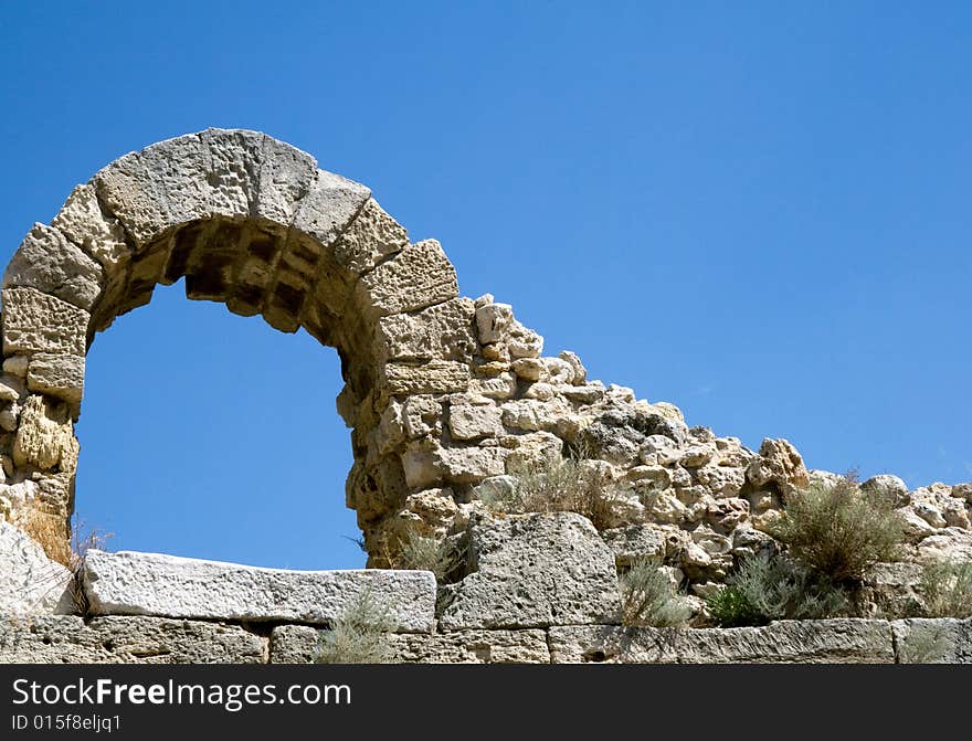 Ancient ruin of Chersonese in Crimea, Ukraine. Ancient ruin of Chersonese in Crimea, Ukraine