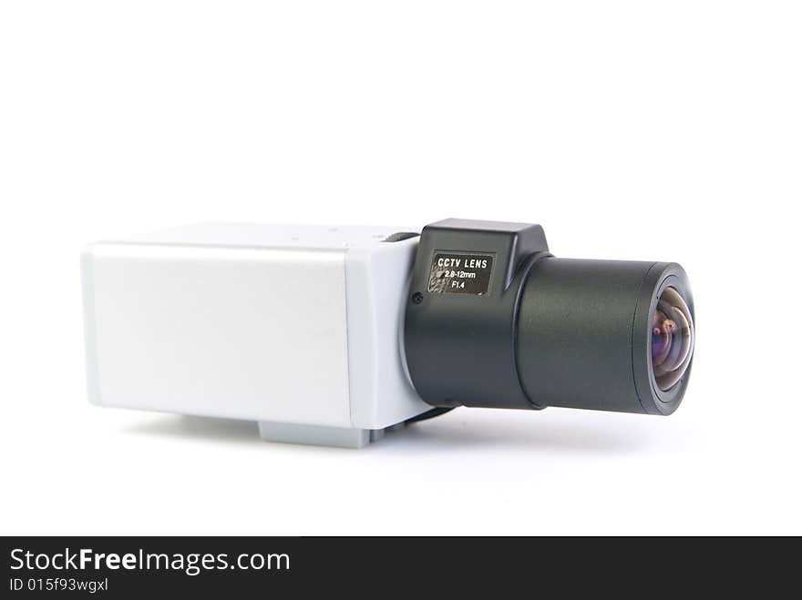 Cctv camera in white background