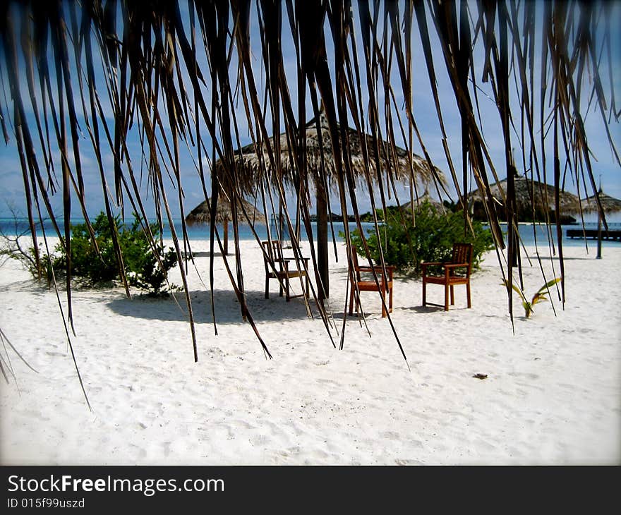 Relax on the white beach. Relax on the white beach