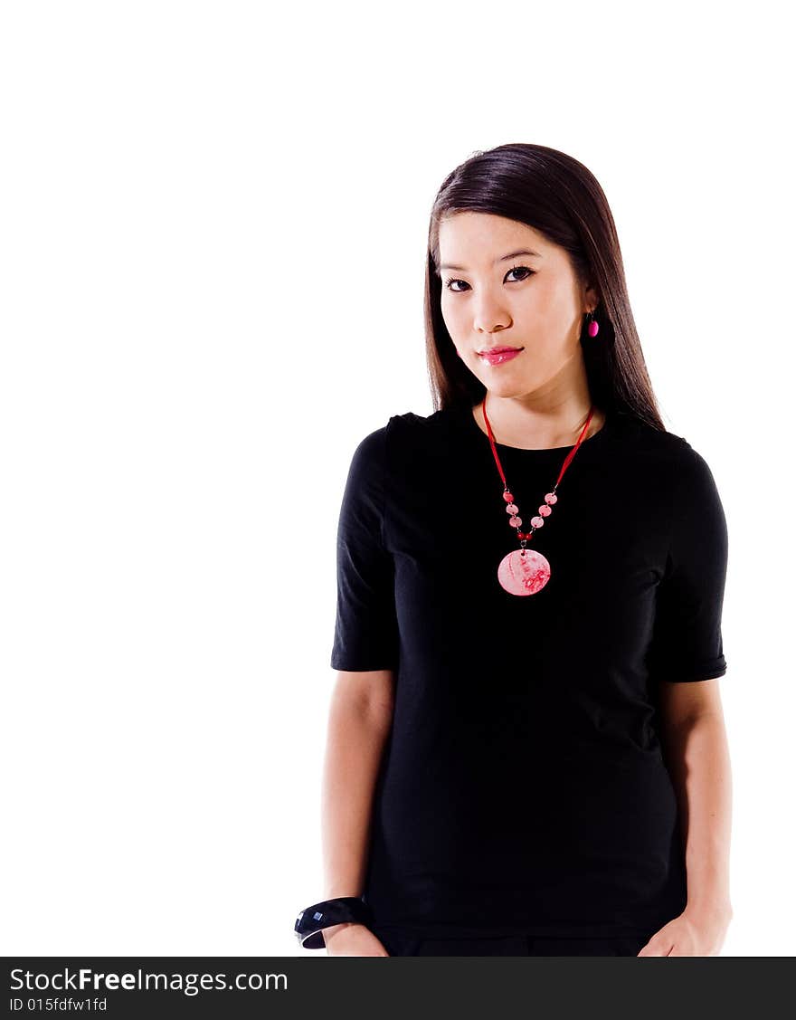 A young female model, photographed in the studio. A young female model, photographed in the studio.