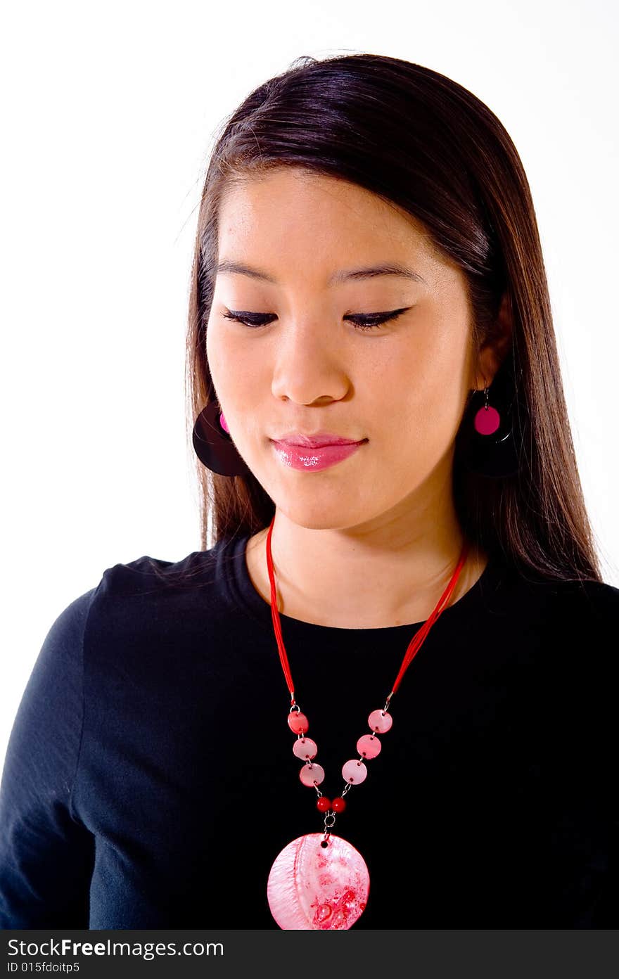 A young female model, photographed in the studio. A young female model, photographed in the studio.