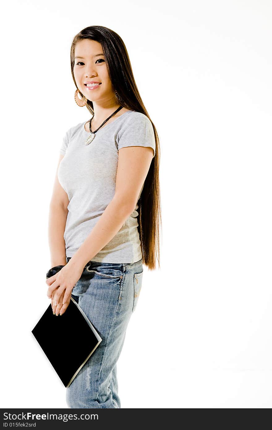 A young female model, photographed in the studio. A young female model, photographed in the studio.