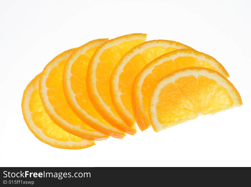 Fresh orange isolated on white. Fresh orange isolated on white