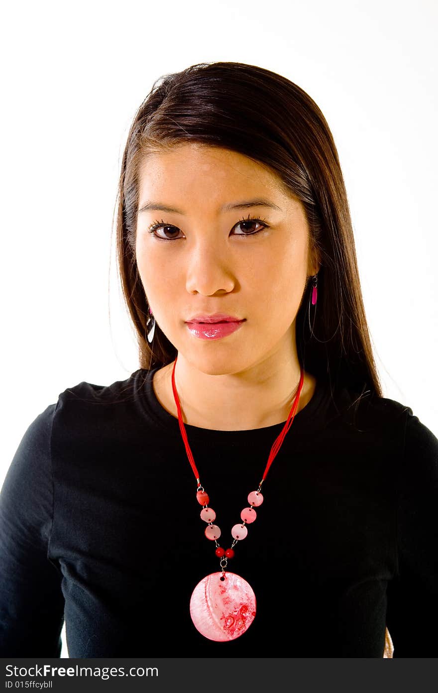 A young female model, photographed in the studio. A young female model, photographed in the studio.