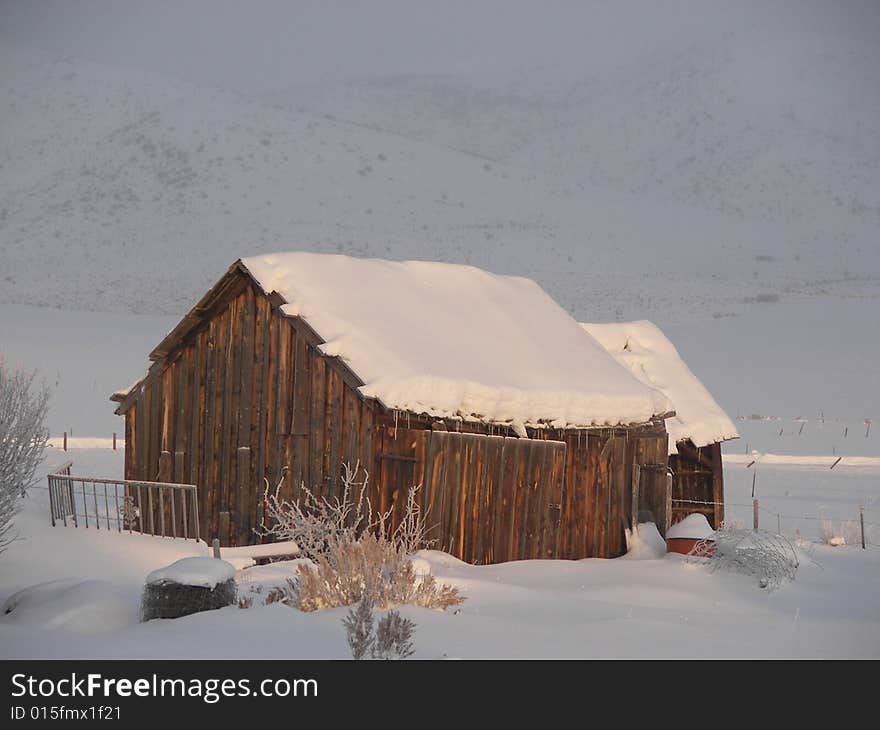 Snowy Barn