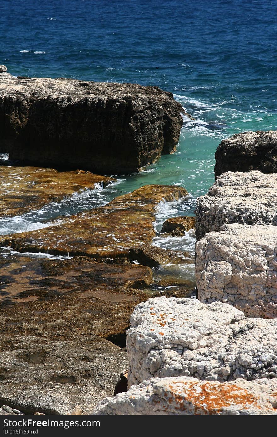 Rocks and sea