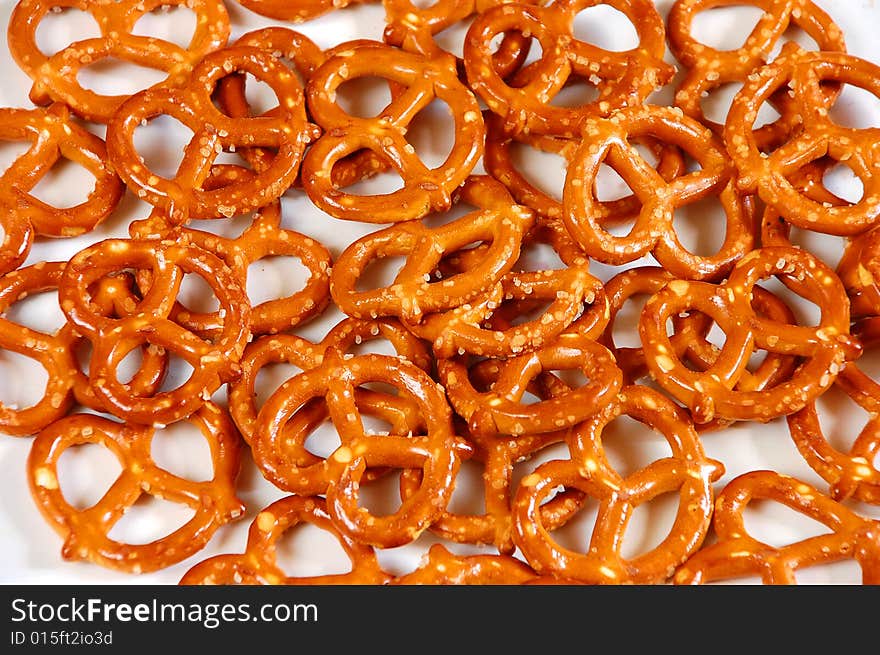 Golden brown pretzels