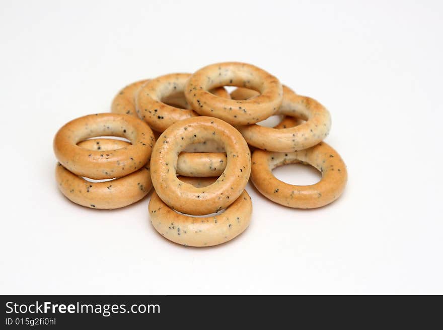 Bagels isolated on white