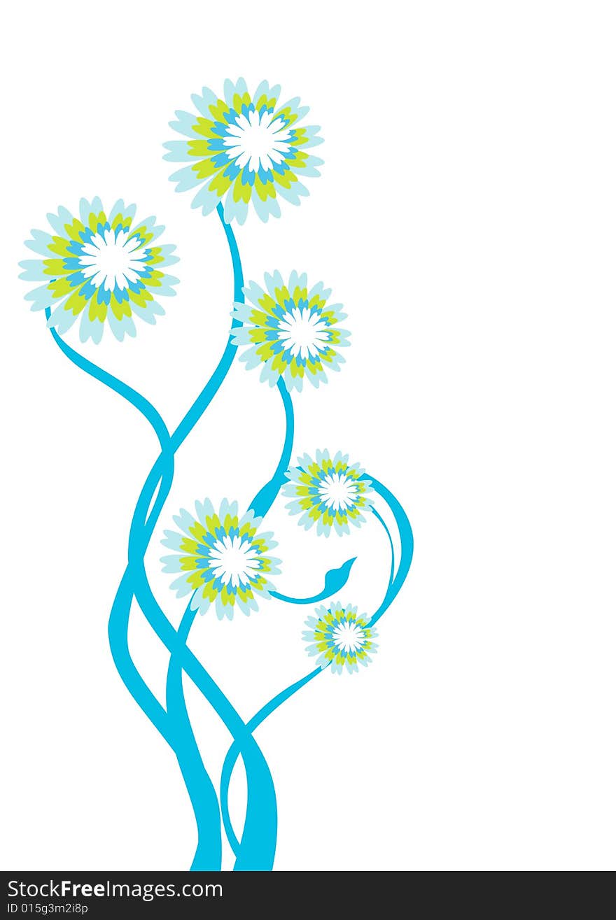 Floral tree - vector