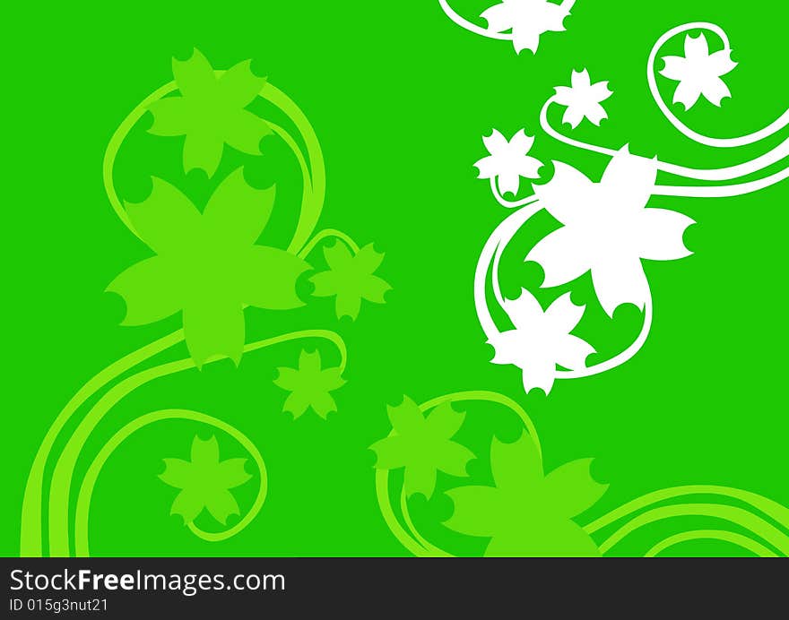 Green Floral Background