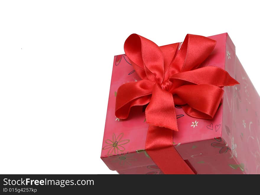 Box of the gift, isolated on a white background