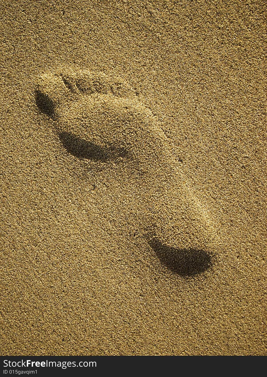 Footmark In Sand