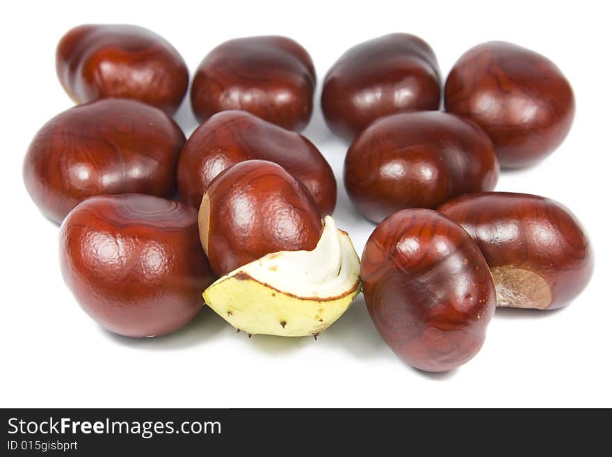 Many Brown Chestnuts