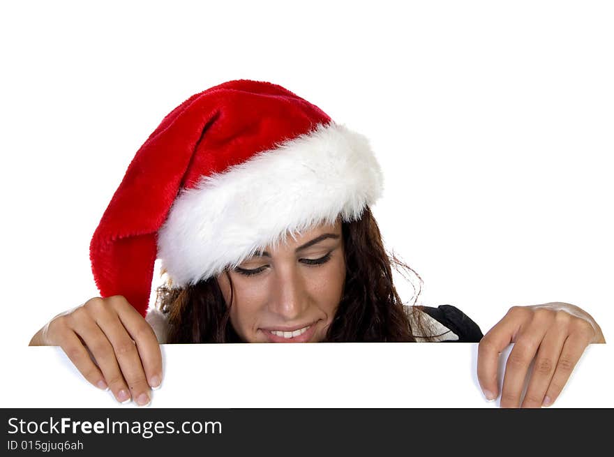 Lady in christmas cap