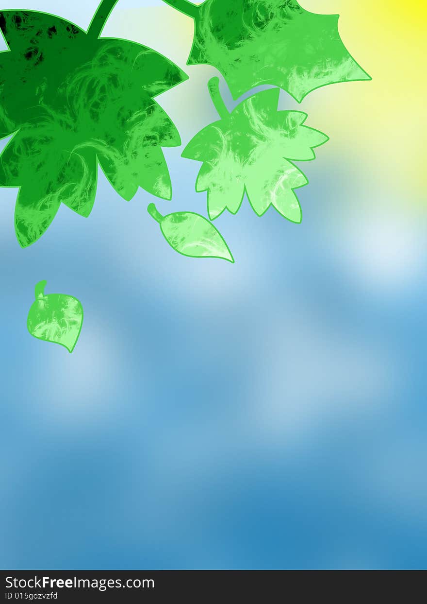 Summer leaves background