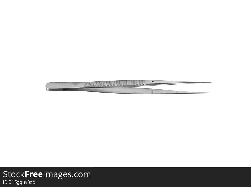 Tweezers On White