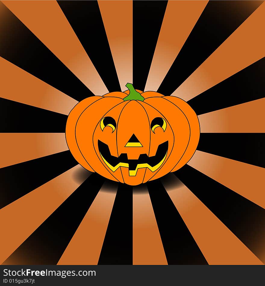 Halloween's pumpkin on manga background black and orange