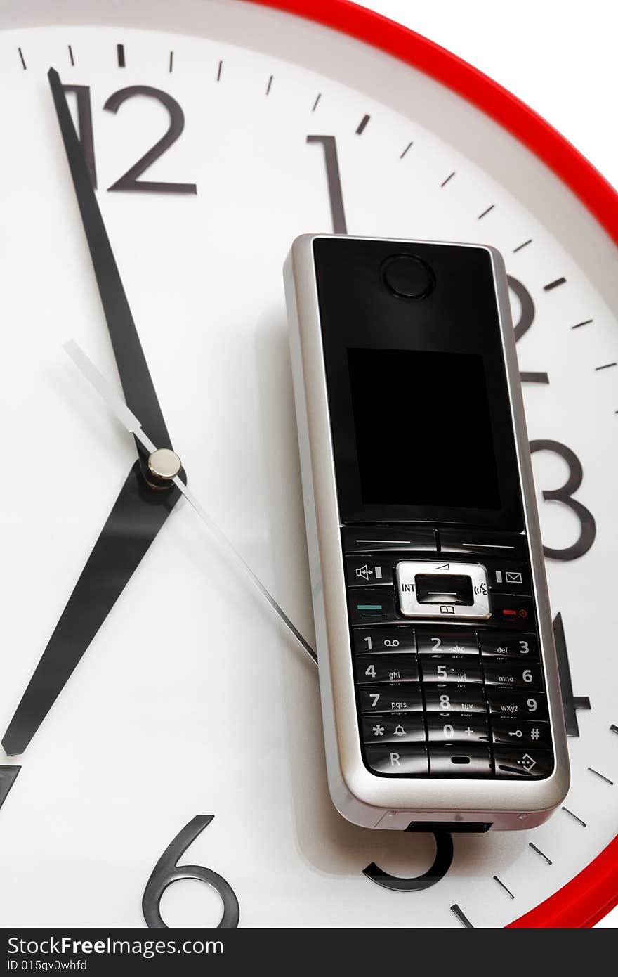 Modern Phone And Clock