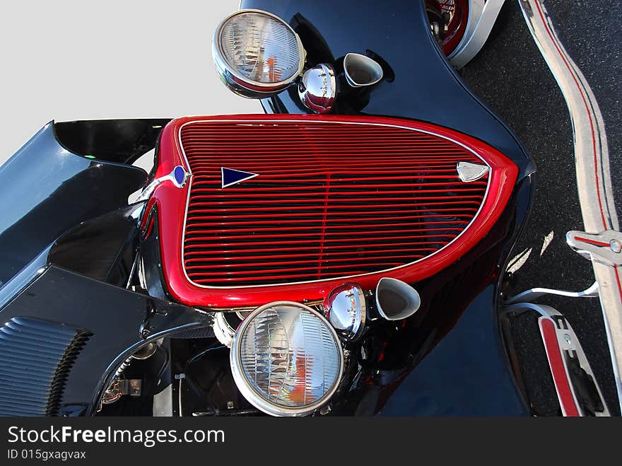 Photographed vintage car design at local car event Georgia.